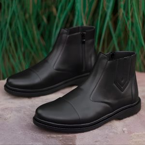 نیم بوت مردانه زیپی گارسیا مشکی