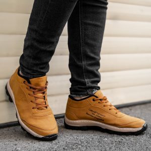 کفش ساقدار مردانه کلوین کلاین رنگ عسلی با جنس فوم